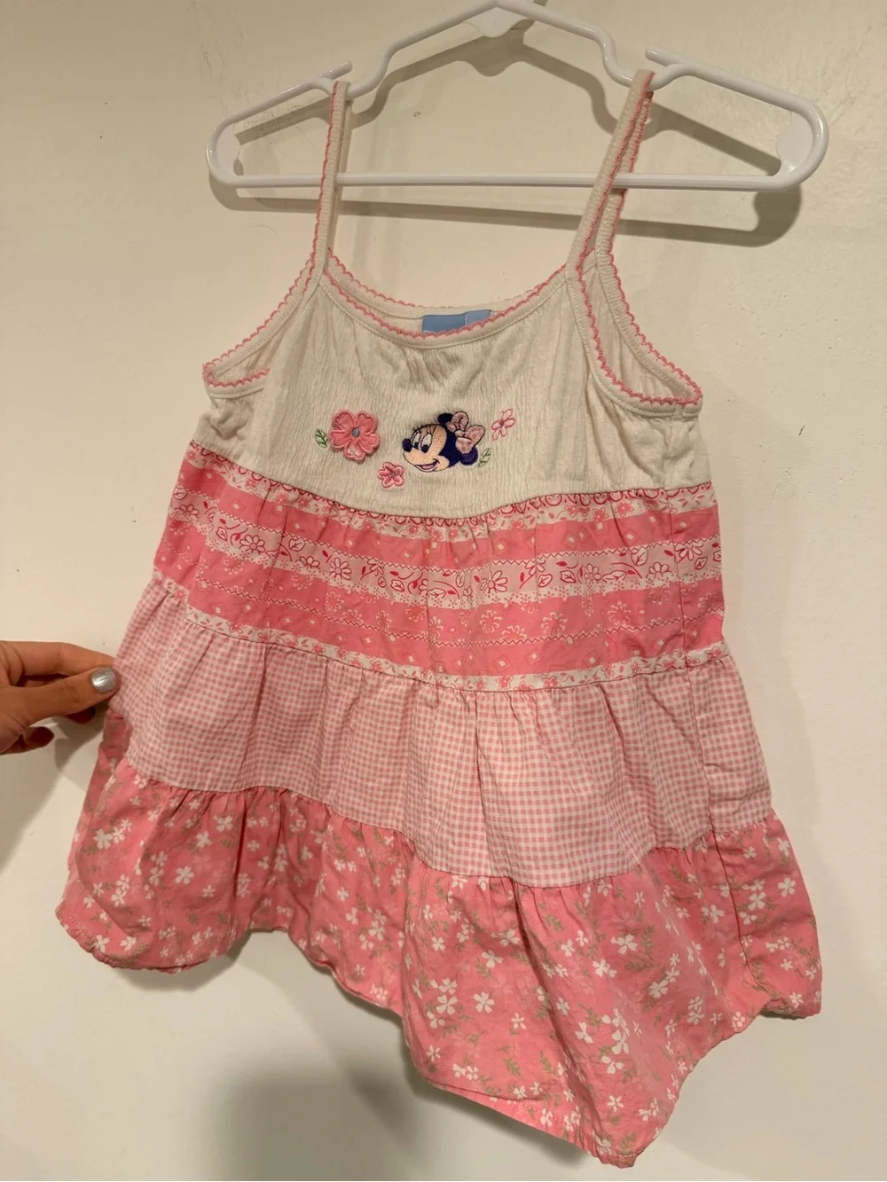 Disney Baby White and Pink Minnie Tiered Sundress - Picture 3 of 5